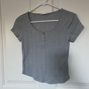 button front short sleeve top